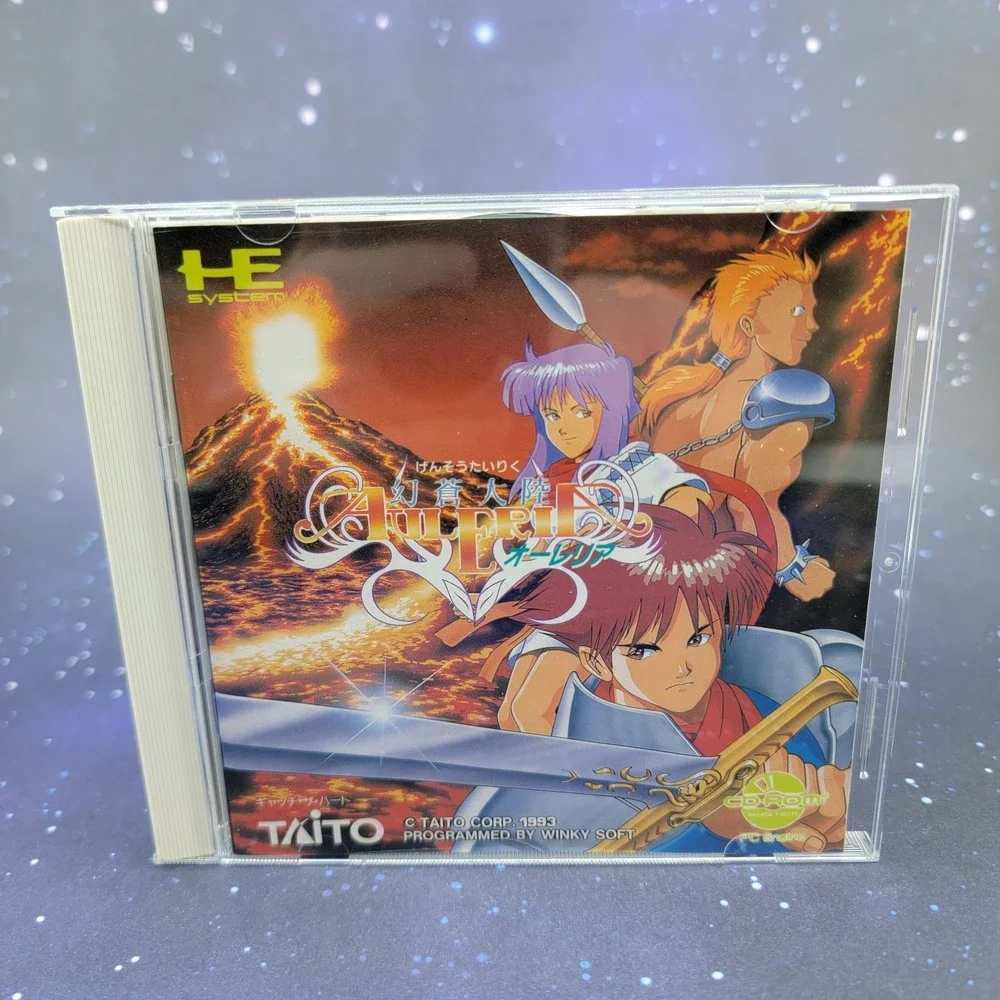Auleria (PC Engine CD) JAPANESE Video Game In Case w/ Manual US SELLER 1272